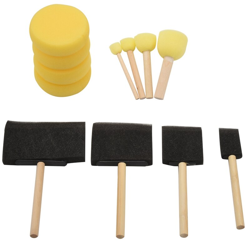 Round Paint Foam Sponge Brush Various Shaped And S..