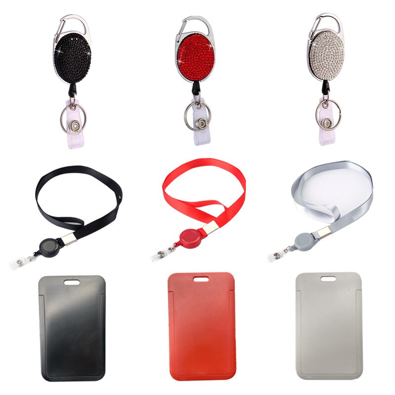 1pc Retractable ID Holders Clips N..