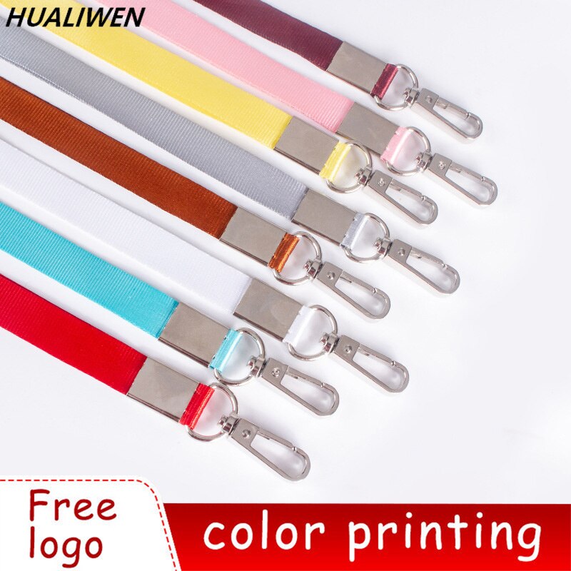5pcs Custom Logo Printed Key Lanyar..