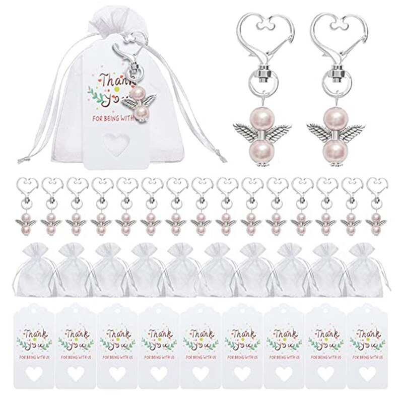 40 Sets Pearl Angel With Heart-Shap..