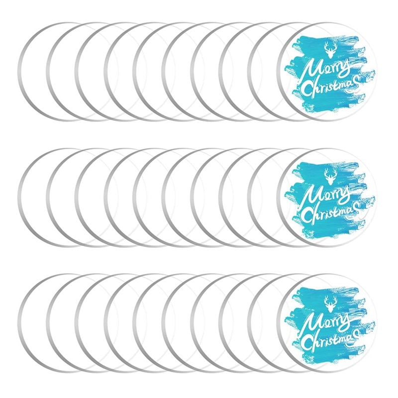 30Pcs Round Acrylic Blanks 0.08In 1/..
