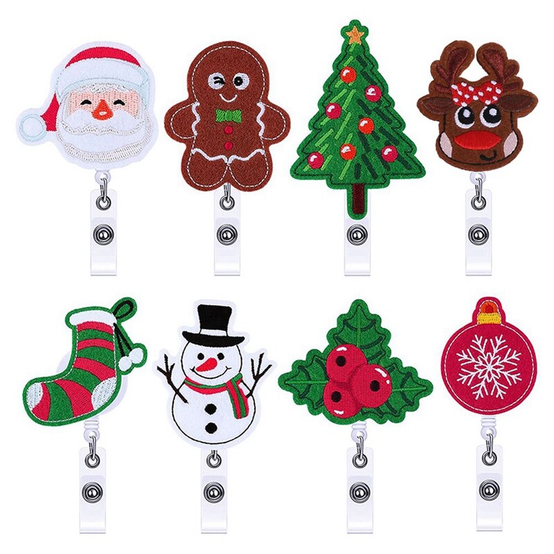 8 Pieces Christmas Felt Nurse Badge..
