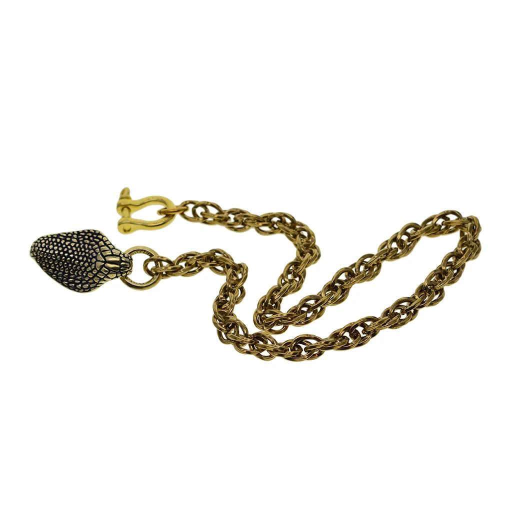 Fine brass wallet jean trousers twist Italian snake ..