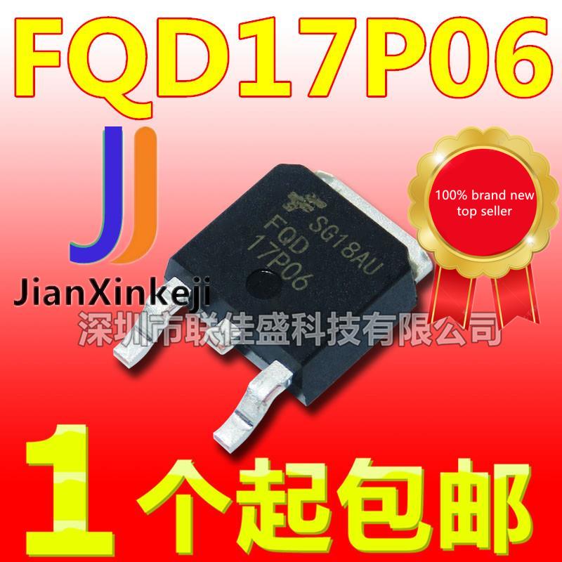 30pcs 100%  ο FQD17P06 TO-252 Ű P Ʃ M..