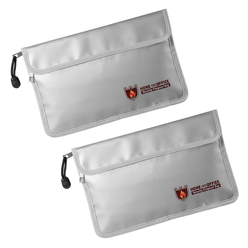 2X Fireproof Document Bag,Waterproof And Fireproof..