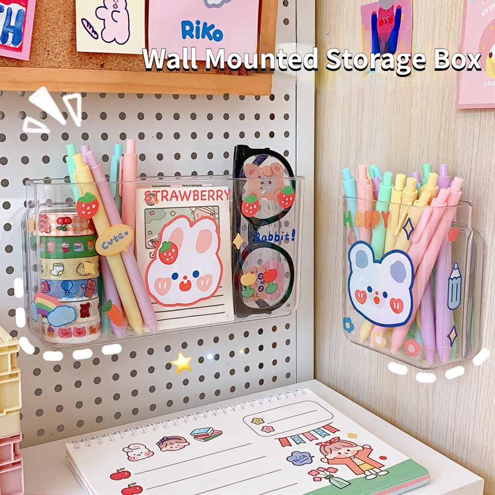 Ins Transparent Desktop Storage Box Cosmetic Stude..