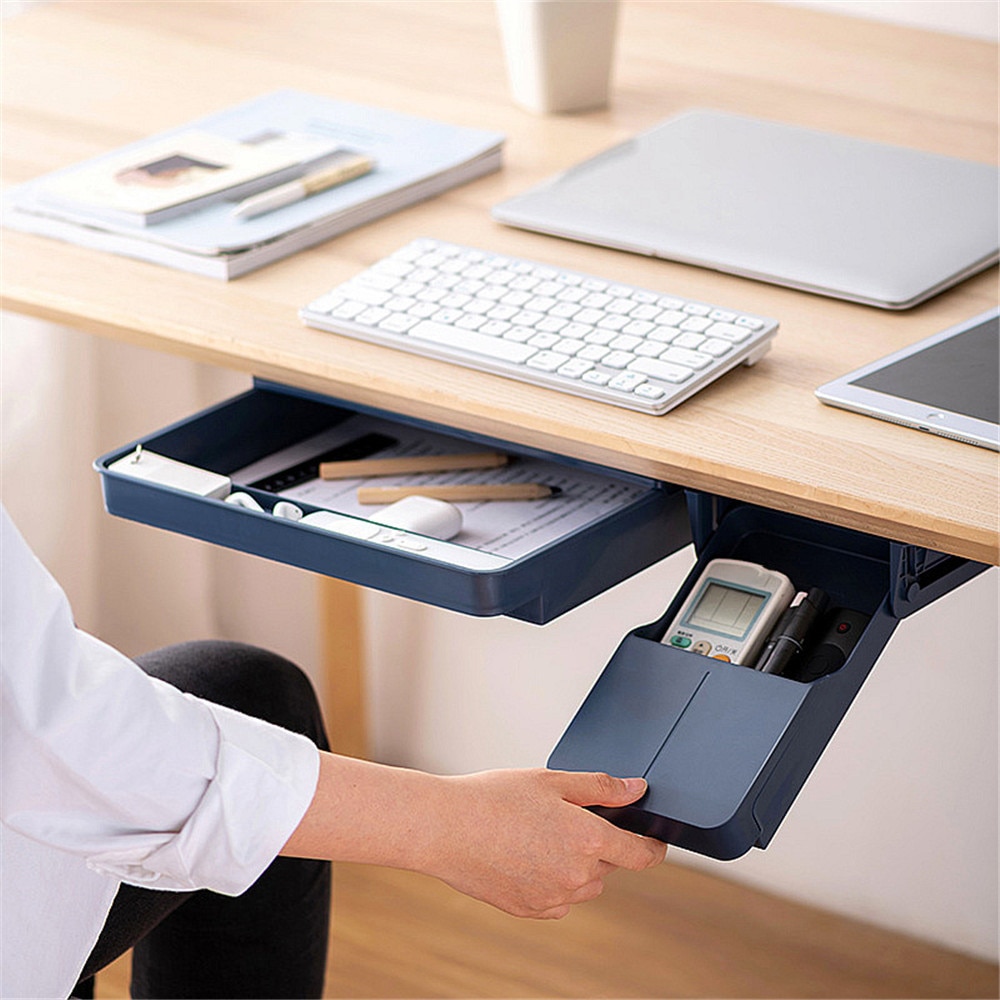 Under Desk Drawer Type Pen Holder Storage Sticky B..