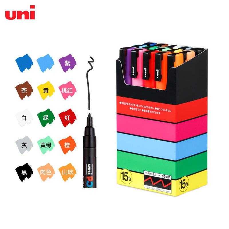 Mitsubishi Uni Posca PC-3M 15C Ʈ Ŀ , 15  ..
