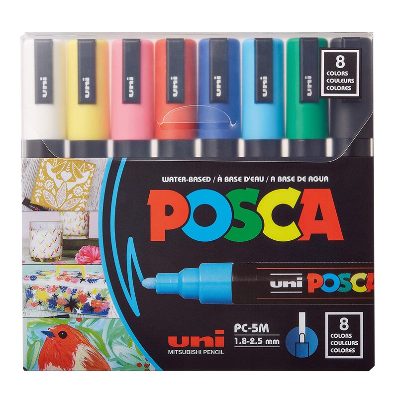 8 Uni Posca Ʈ Ŀ, 1.8-2.5mm ߰  , 8pcs ..