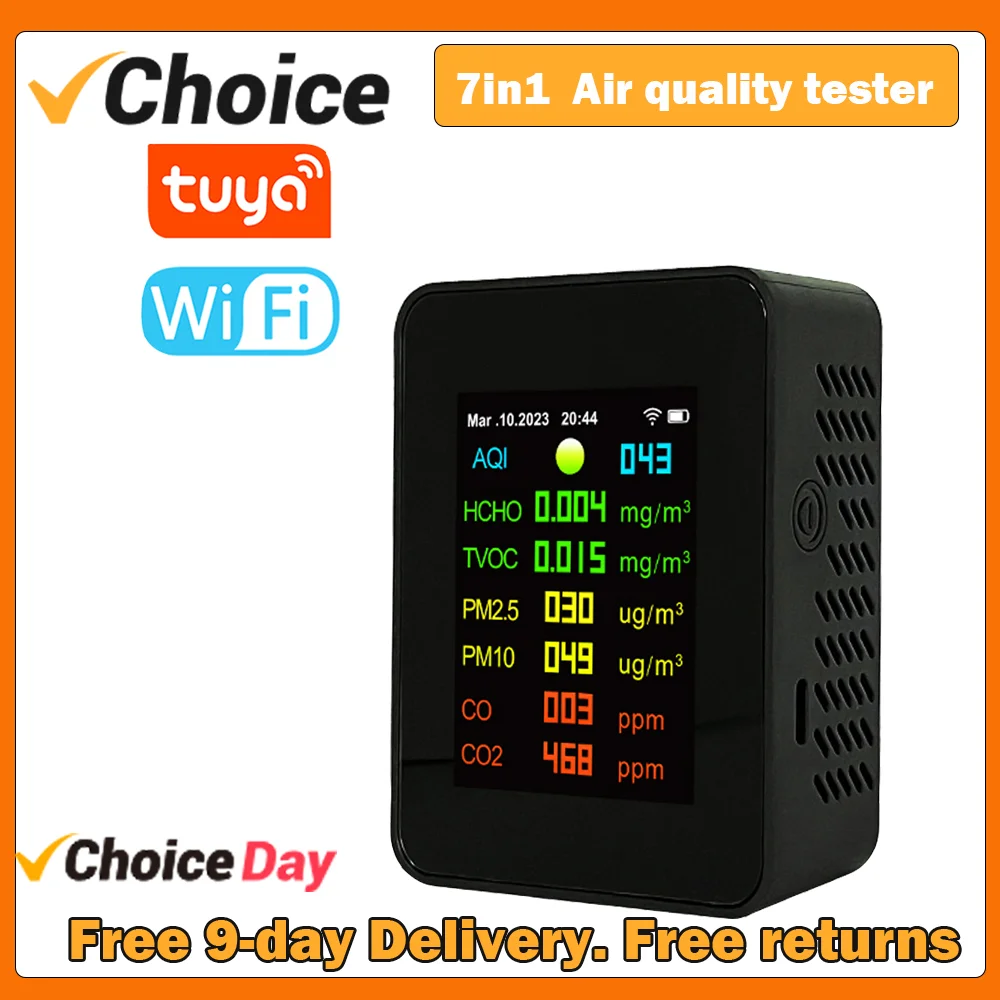 Wifi ޴  ǰ  7in1 PM2.5 PM10 ȭź T..