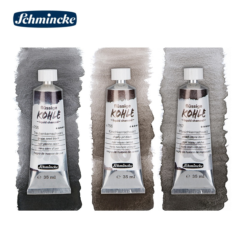 Germany Schmincke liquid charcoal watercolor paint 3..
