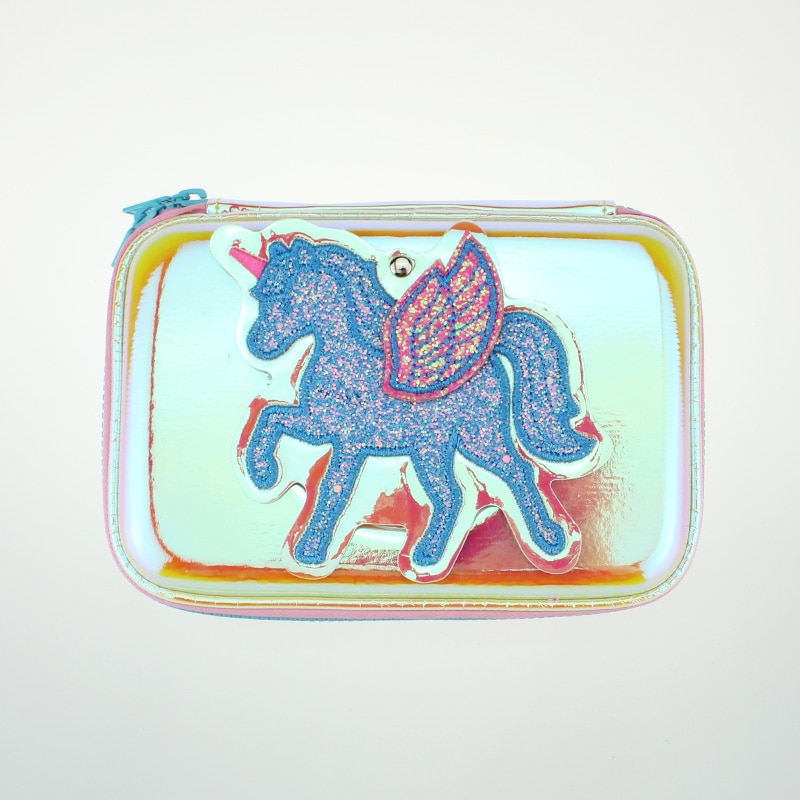 New Pencil Case For Girls Unicorn Kids Colorful Di..