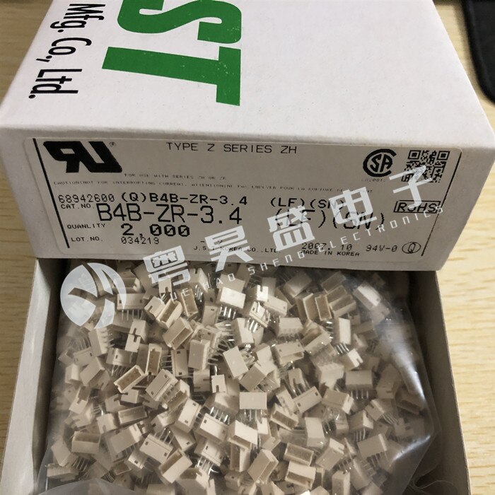 30pcs ο Ŀ B4B-ZR-3.4 4PIN ..