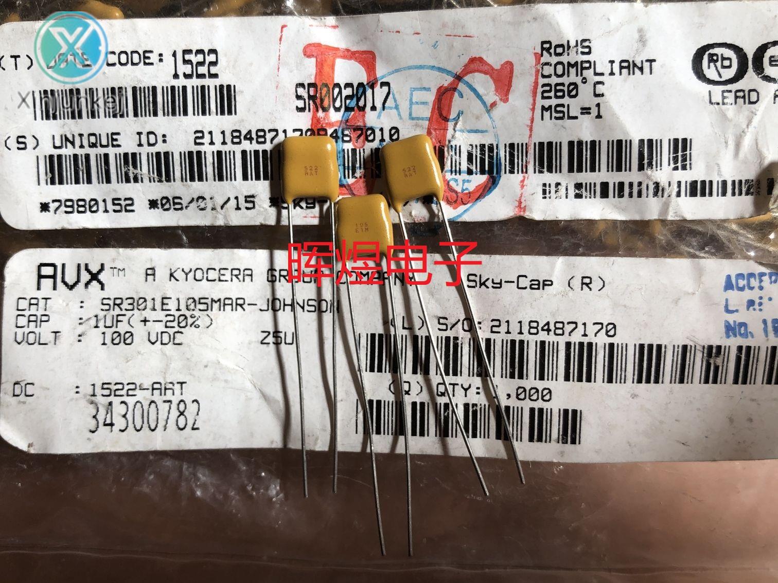 10pcs   SR301E105MAR 100V..